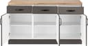 wiho Küchen Unterschrank Erla 150 cm breit mit Kassettenfront | Braun 4