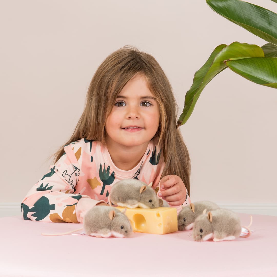 Teddy Hermann® Kuscheltier Maus grau, 9 cm | Grau