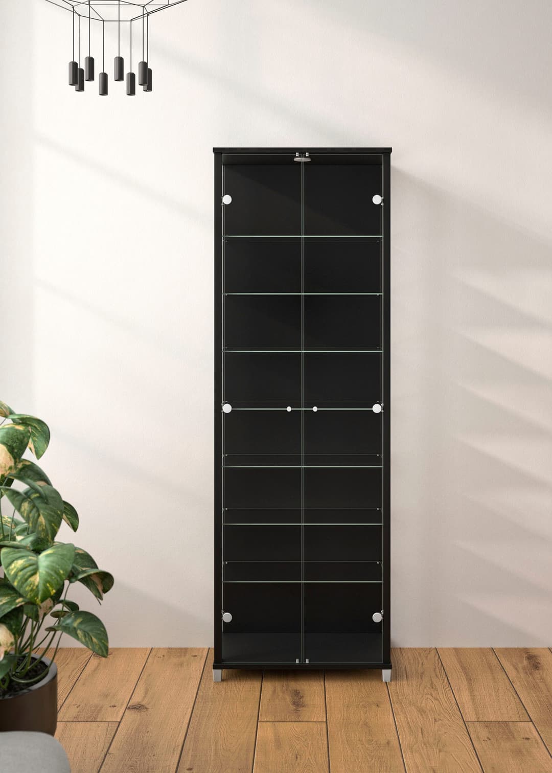 fif möbel Vitrine Optima | Schwarz