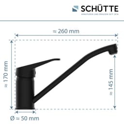 Schütte TASSONI Spültischarmatur | Schwarz