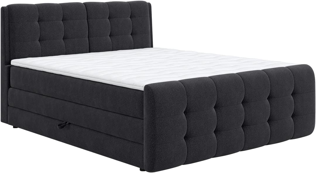 COTTA Boxspringbett Fort | Schwarz