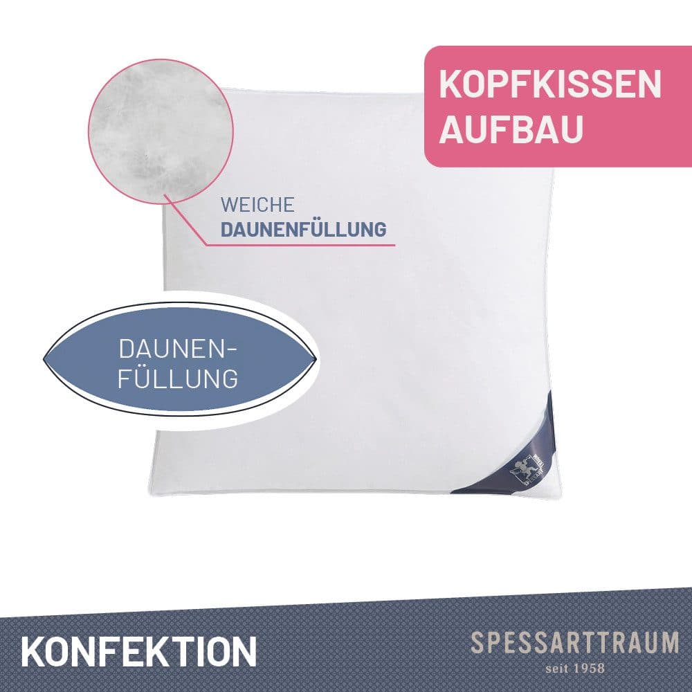 SPESSARTTRAUM Federkissen FIRST CLASS | Weiß