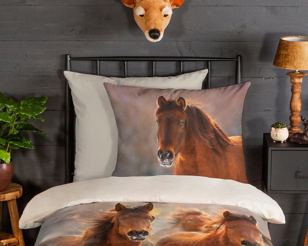 good morning Kinderbettwäsche Ponies | Mehrfarbig