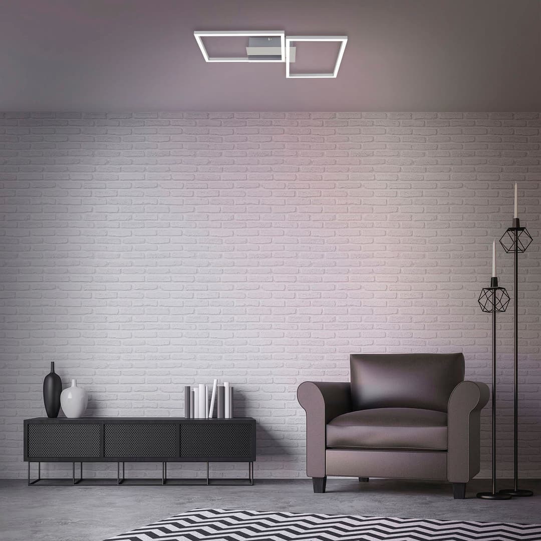 Briloner Leuchten LED Deckenleuchte FRAME | Silber