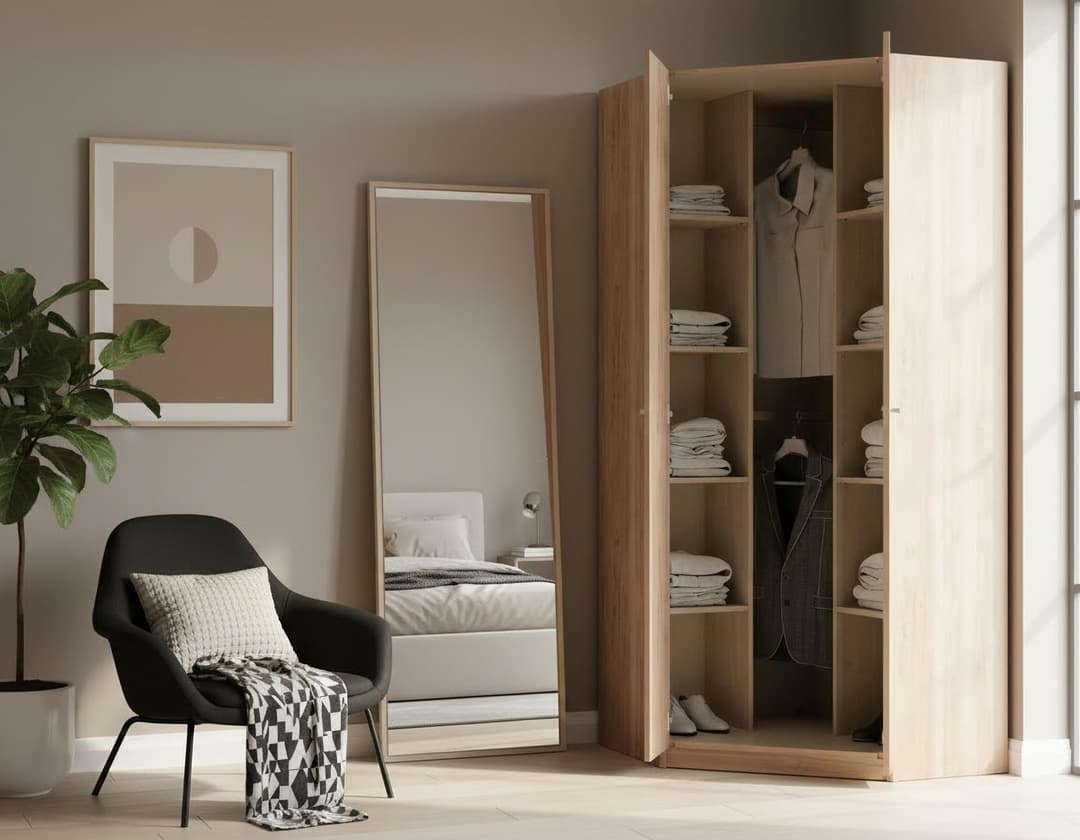 priess Eckkleiderschrank Barcelona | Holztöne