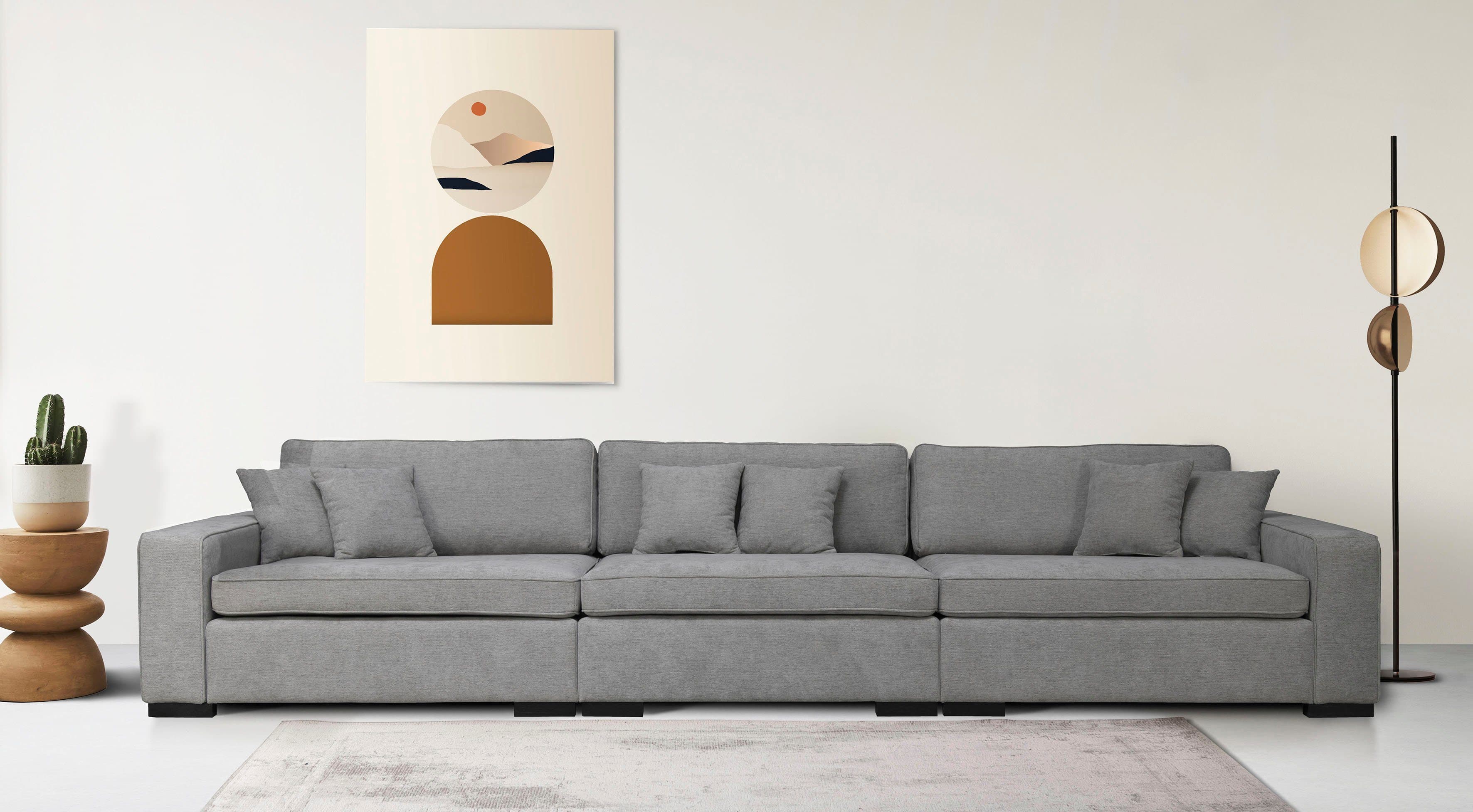 Home affaire 3-Sitzer Skara XXL Lounge-Sofa | Grau