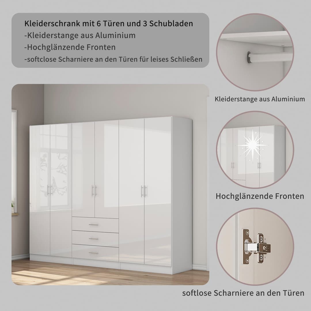 OTTO home Kleiderschrank Trento | Weiß