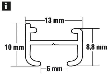 GARDINIA Gardinenschiene Aluminiumschiene | Weiß
