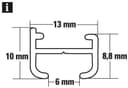 GARDINIA Gardinenschiene Aluminiumschiene | Weiß 4