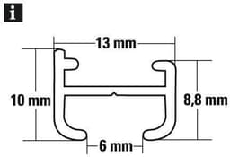 GARDINIA Gardinenschiene Aluminiumschiene | Weiß