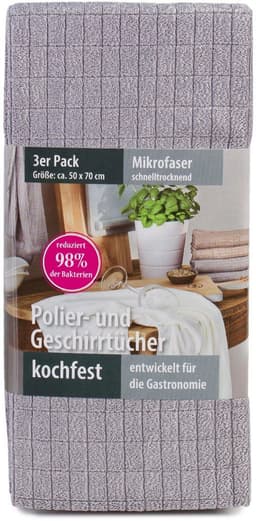 Gözze Geschirrtuch Polier- und Geschirrtuch | Grau