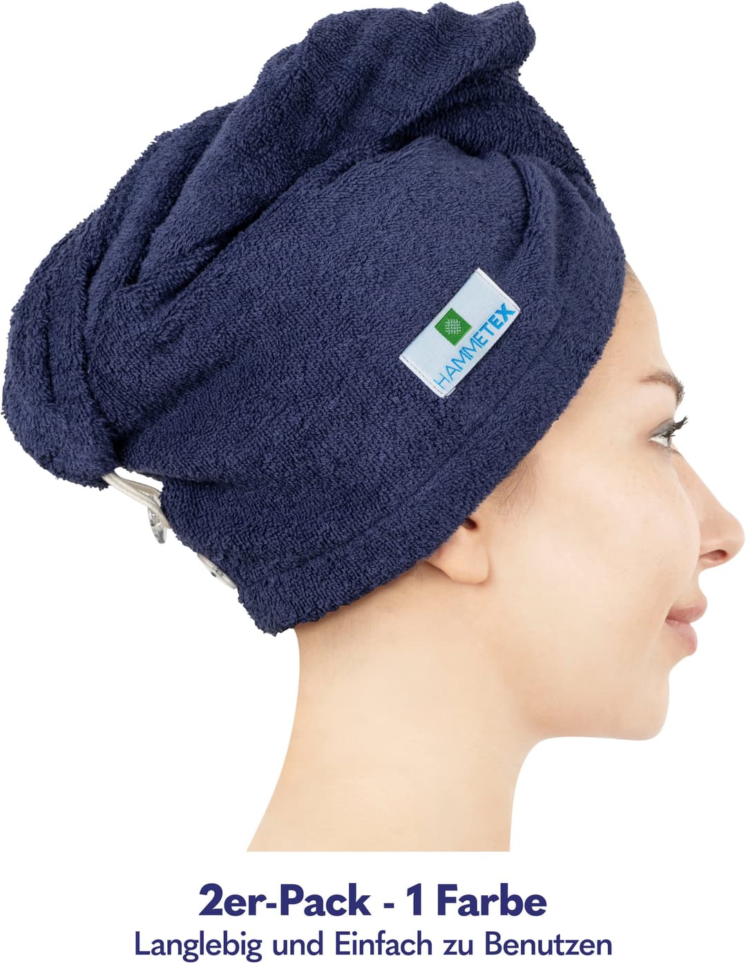HAMMETEX Turban-Handtuch | Blau