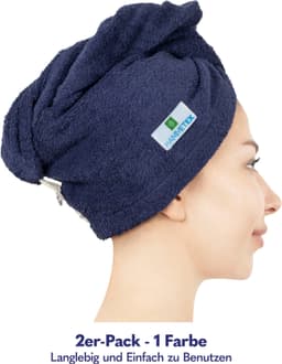 HAMMETEX Turban-Handtuch | Blau