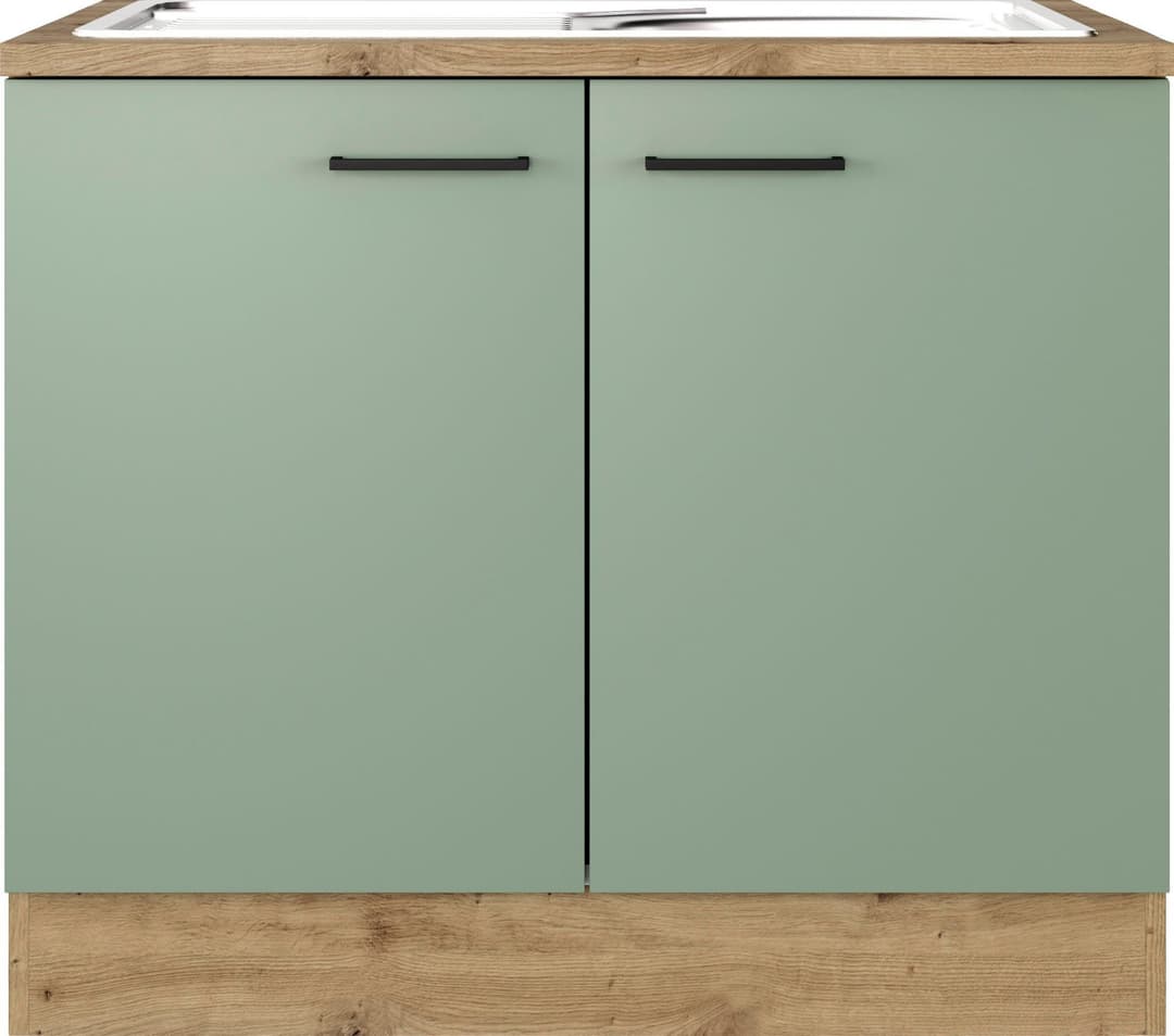 Flex-Well Spülenschrank Cara | Grün
