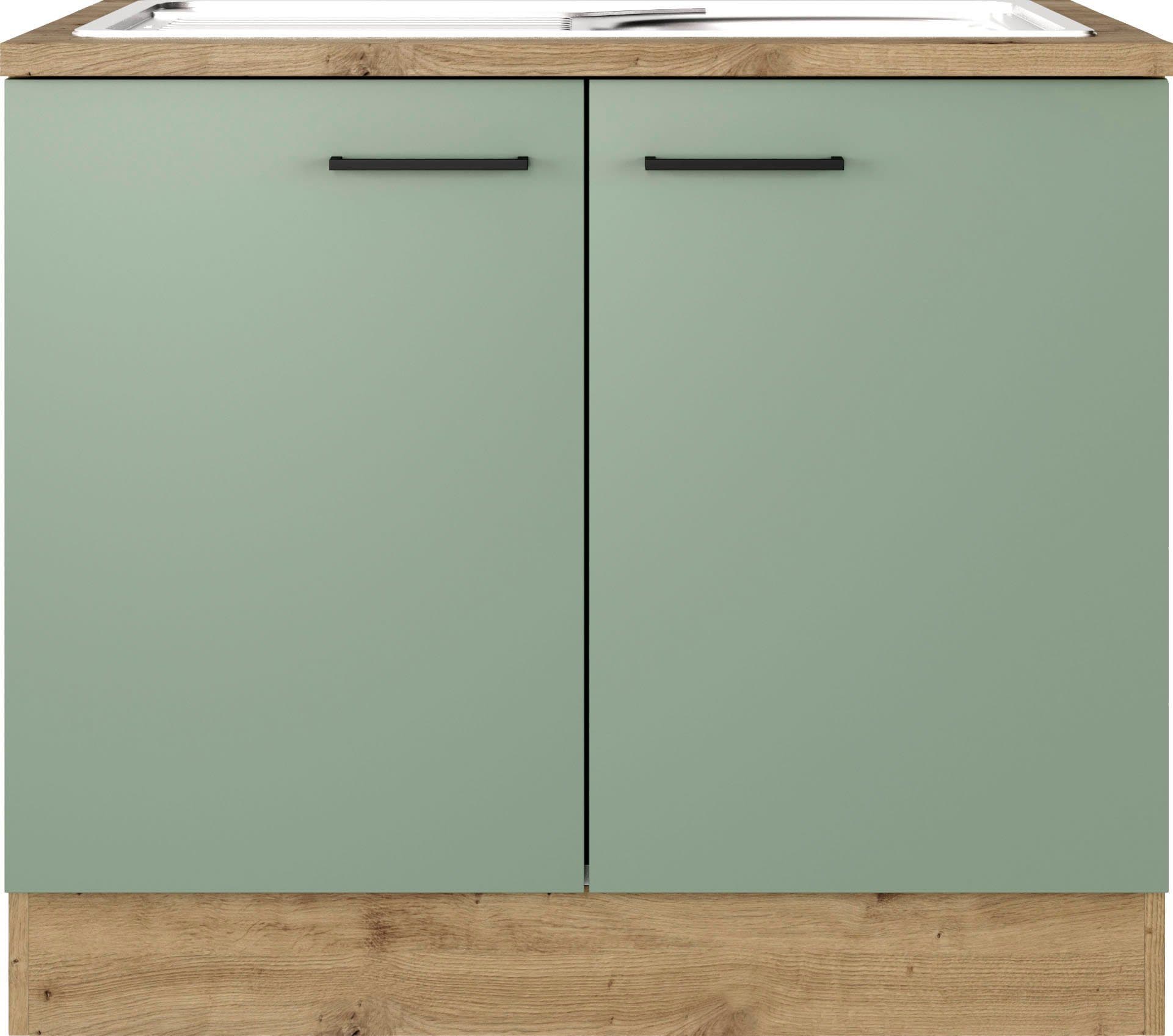 Flex-Well Spülenschrank Cara | Grün