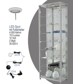 fif möbel Vitrine OPTIMA | Silber