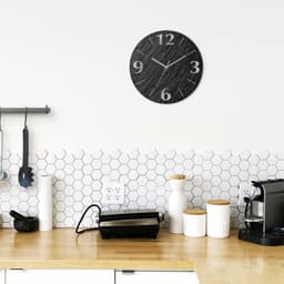 Artland Wanduhr Schiefer | Schwarz