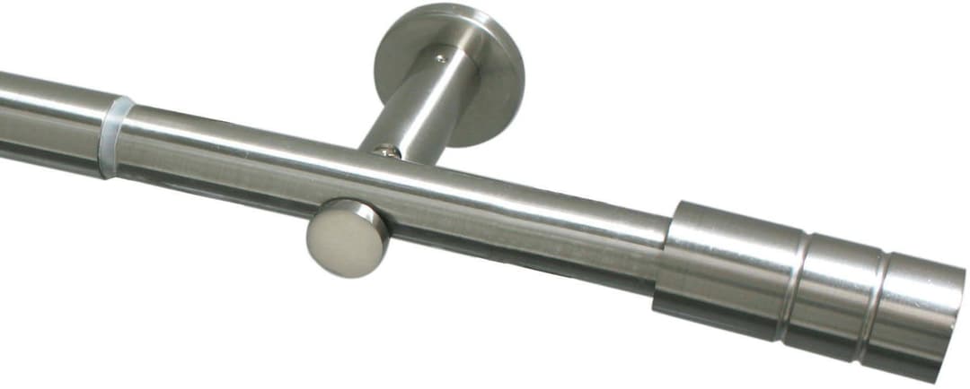 GARDINIA Gardinenstange Set Metall | Silber