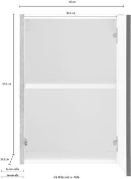 OPTIFIT Hängeschrank Roth | Braun