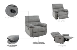 Home affaire Relaxsessel LANNOY | Grau