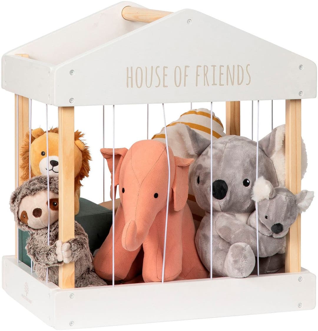 MUSTERKIND® Aufbewahrungsbox Plüschtier-Box House of Friends | Weiß