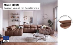 COTTA Wohnlandschaft Orion U-Form | Grau