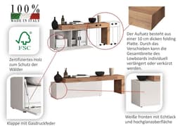 OTTO home Lowboard Chronos TV-Board, T-Schrank | Braun