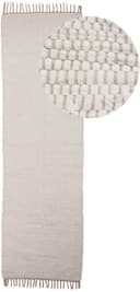 carpetfine Teppich Kelim Chindi uni | Weiß