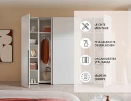 Schlafkontor Maturs Drehtürenschrank | Weiß