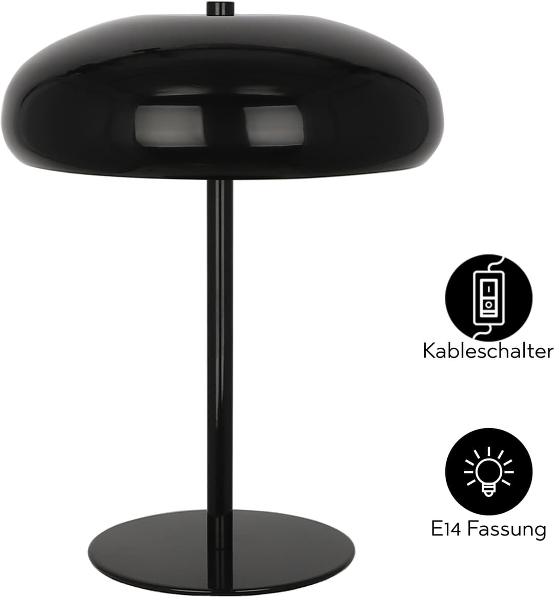 OTTO home Tischleuchte Jessee | Schwarz