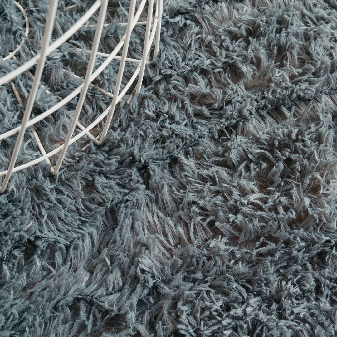 my home Hochflor-Teppich Serville | Grau