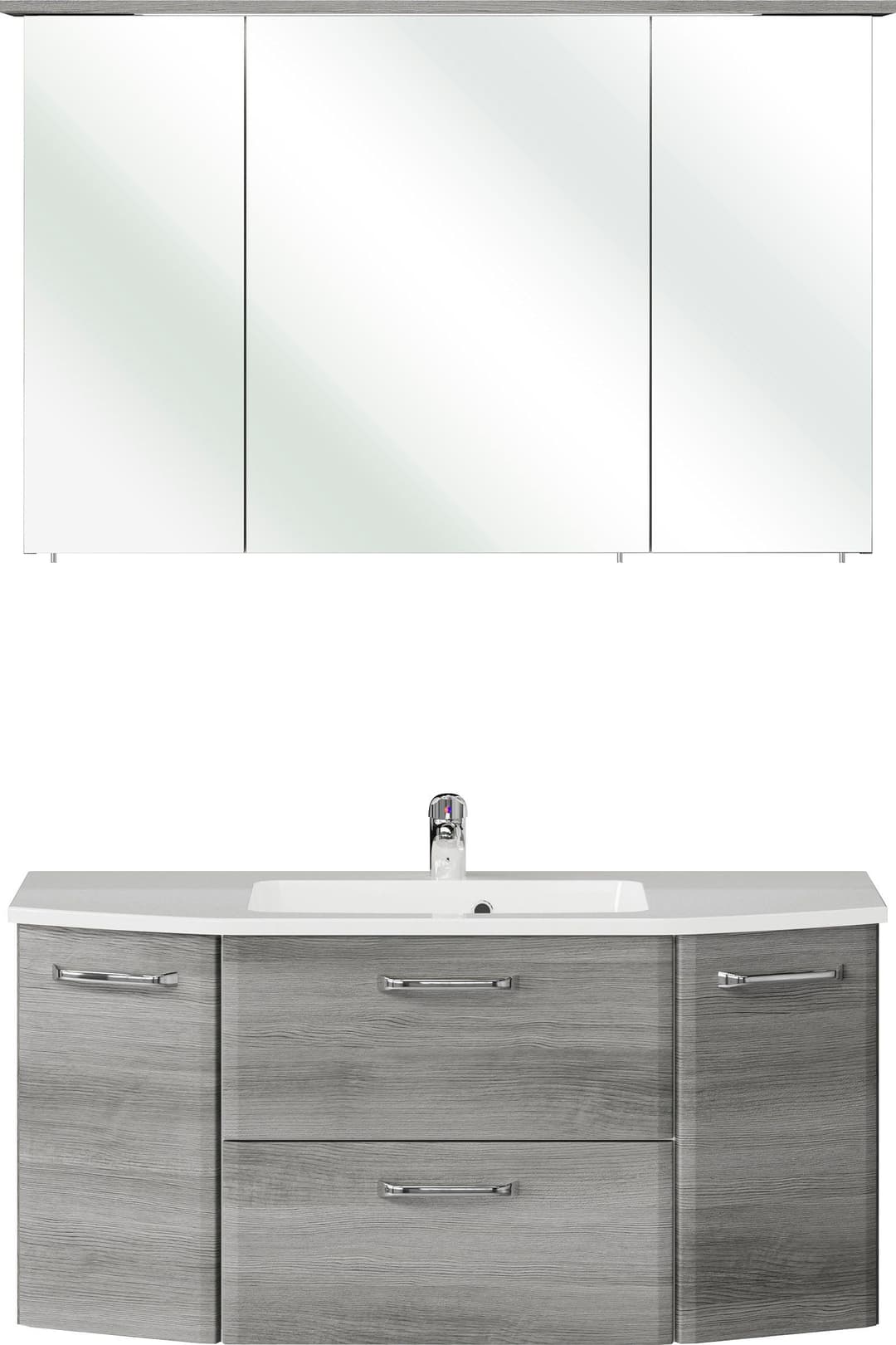Saphir Quickset 328 Badmöbel-Set | Grau