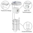 Wenko Toilettenpapierhalter mit Ablage | Silber 3