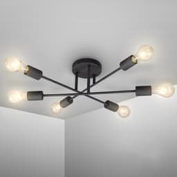B.K.Licht LED Deckenleuchte | Schwarz