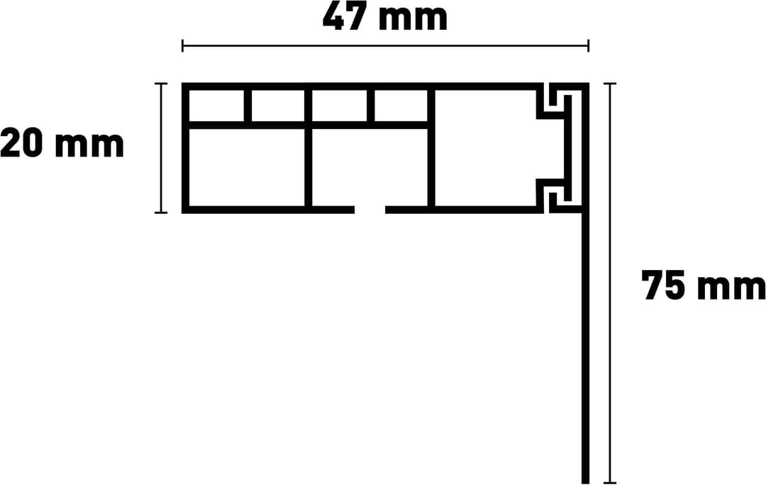 SN DECO GROUP Gardinenschiene Vorhangschiene SH | Schwarz