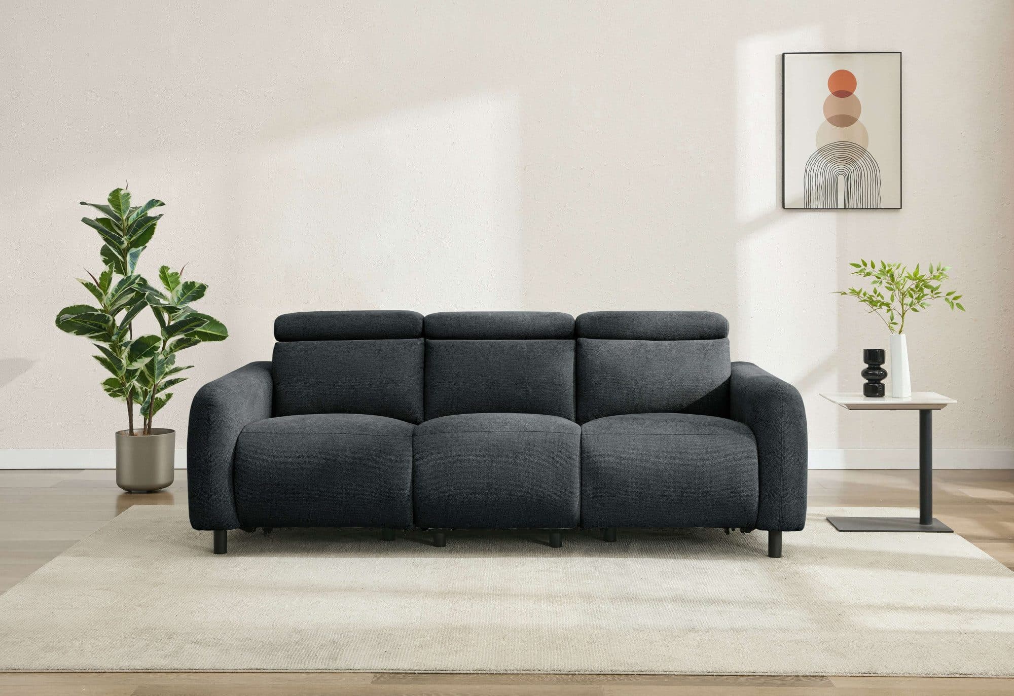 OTTO home 3-Sitzer SKAANE Struktur-Sofa | Grau