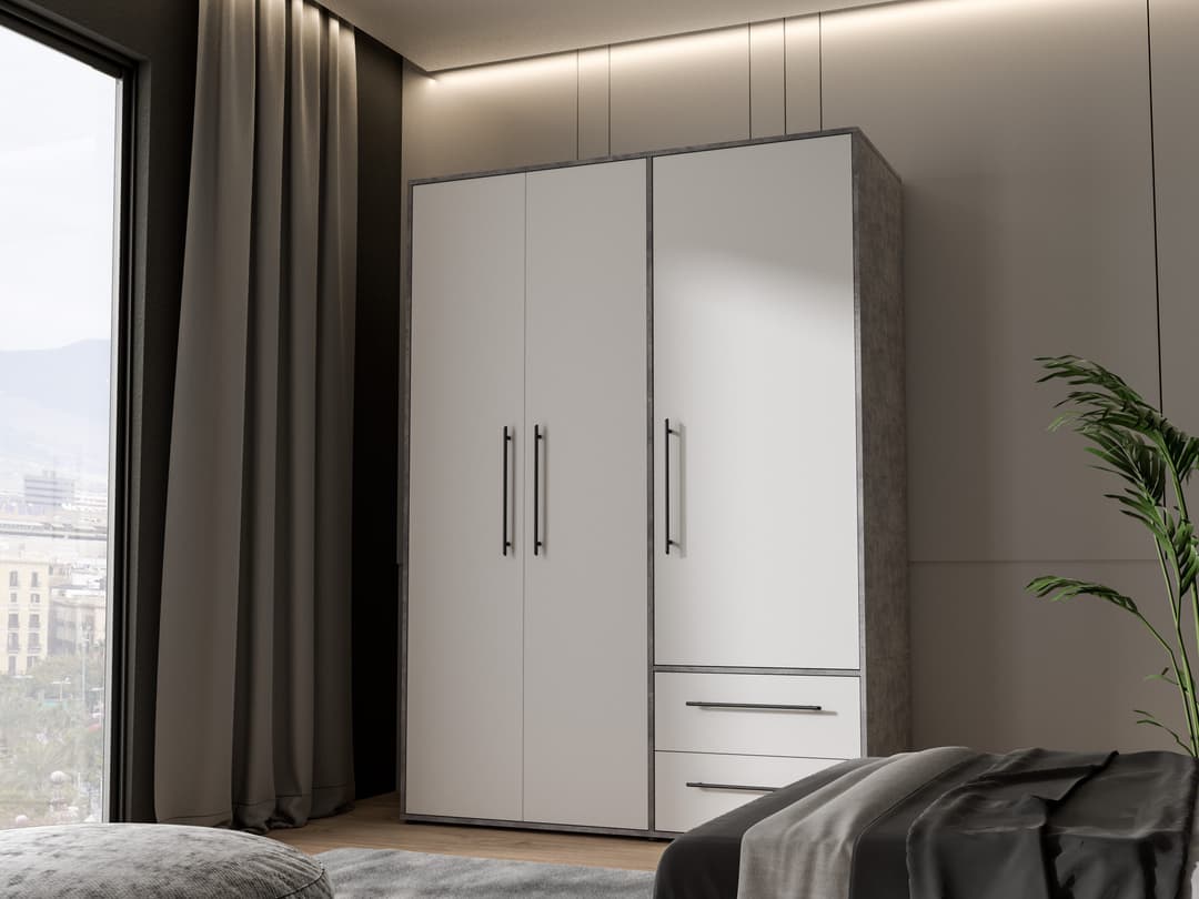 FORTE Kleiderschrank Mokkaris | Mehrfarbig