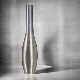 GILDE Bodenvase Kegel London | Grau