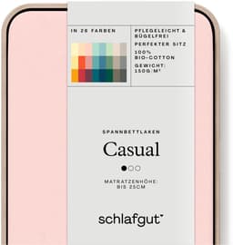 Schlafgut CASUAL Spannbettlaken | Rosa