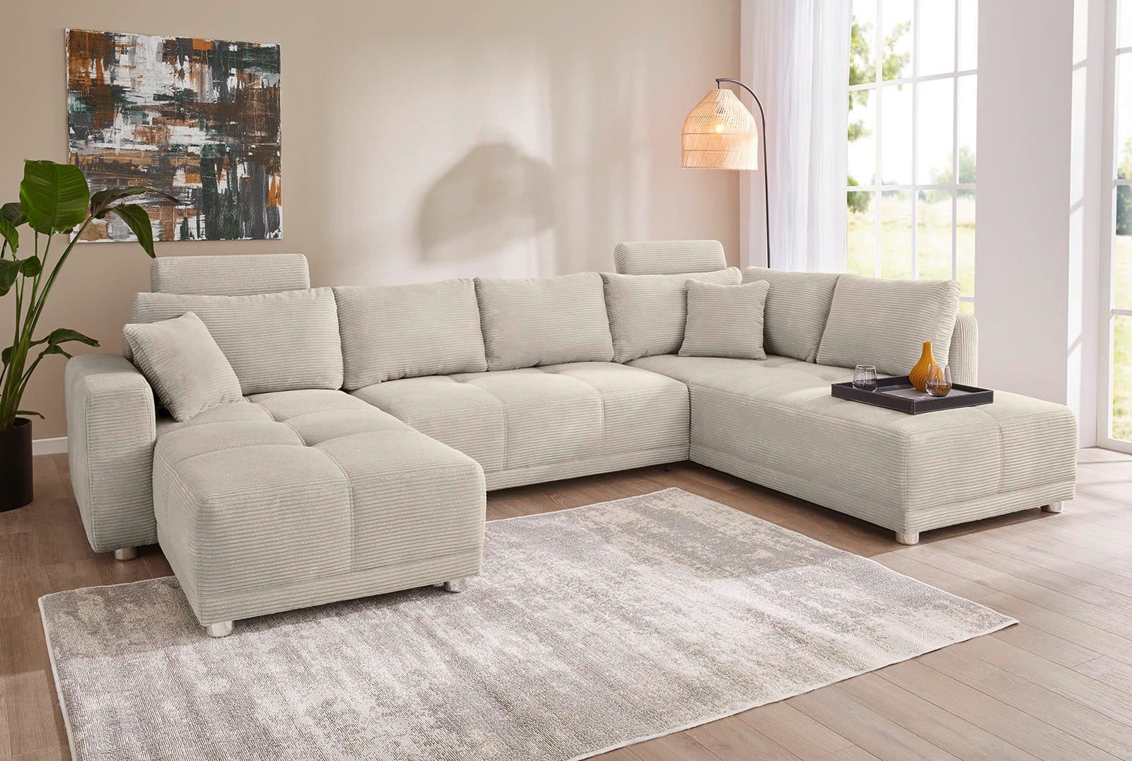 Jockenhöfer Gruppe Wohnlandschaft Orlando U-Form | Beige