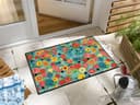 wash+dry by Kleen-Tex Fußmatte Flower Power | Mehrfarbig 2