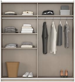 rauch Schwebetürenschrank Saturn | Weiß