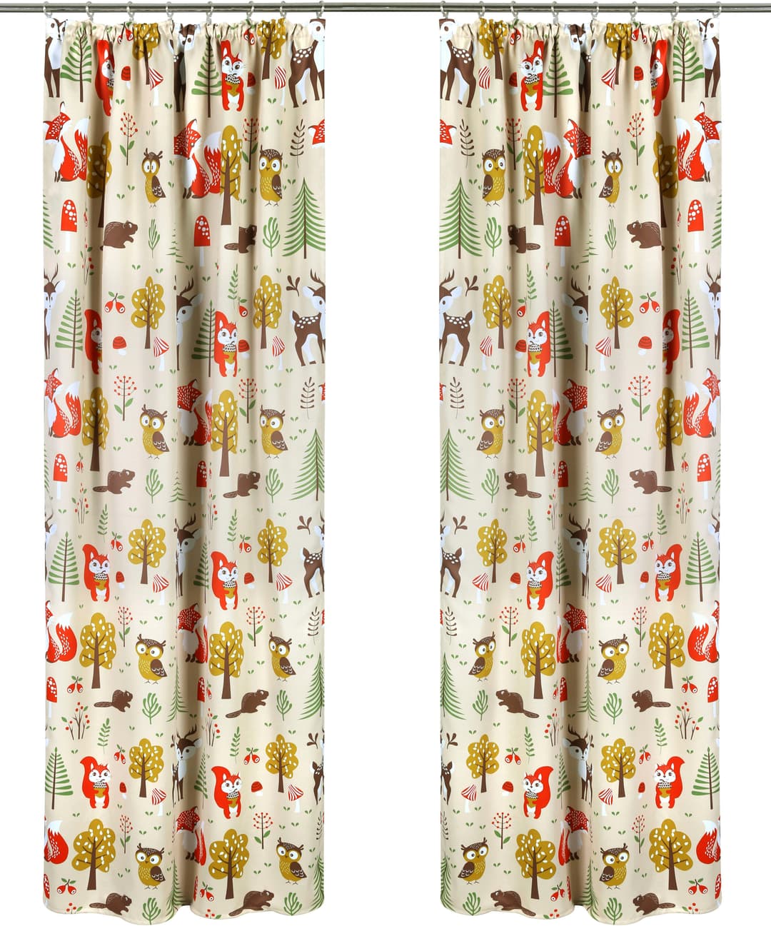 OTTO home Verdunkelungsvorhang Waldtiere | Beige