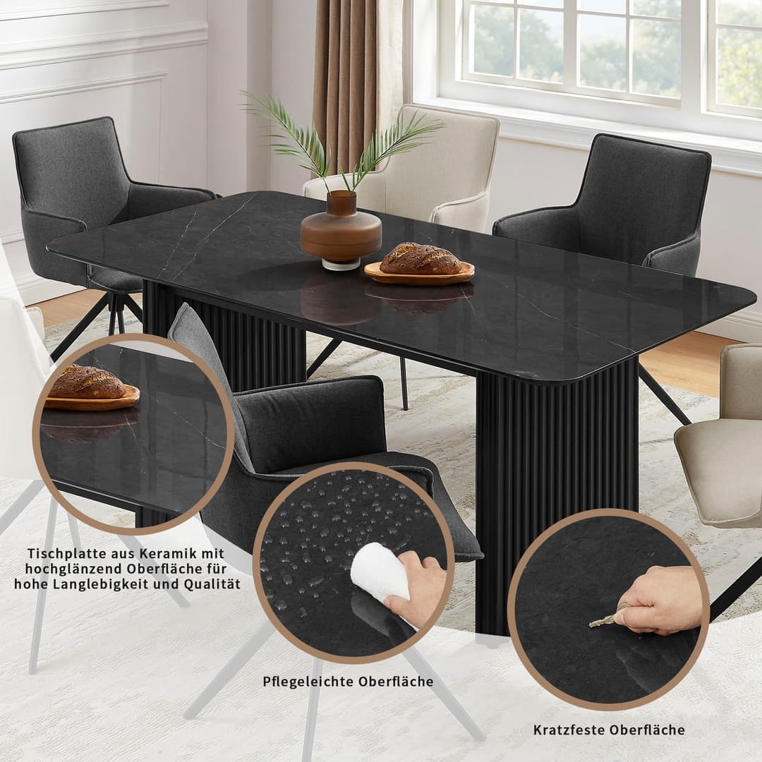 OTTO home Esstisch Vorly | Schwarz
