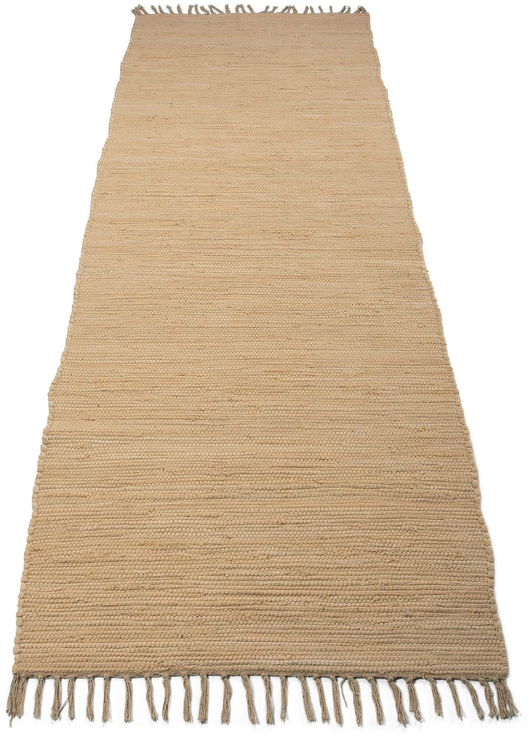 carpetfine Teppich Kelim Chindi uni | Beige