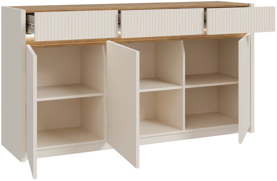FORTE Oak Squere Sideboard | Beige