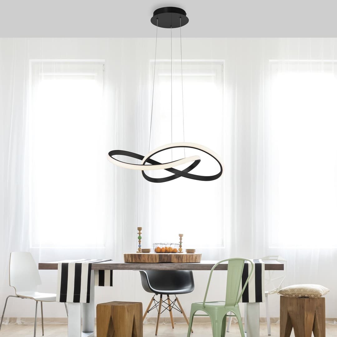 JUST LIGHT Pendelleuchte MARIA | Schwarz