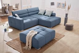 Jockenhöfer Gruppe Ecksofa Salerno | Blau
