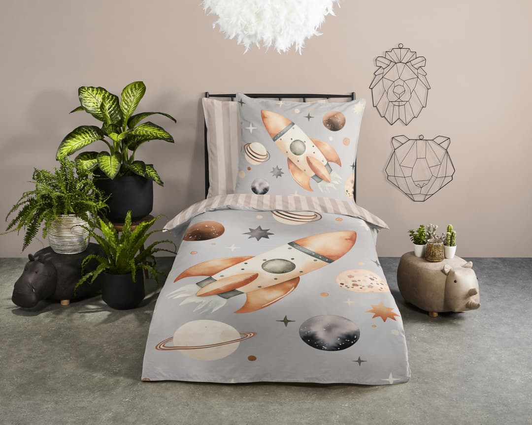 good morning Kinderbettwäsche Exploree | Grau