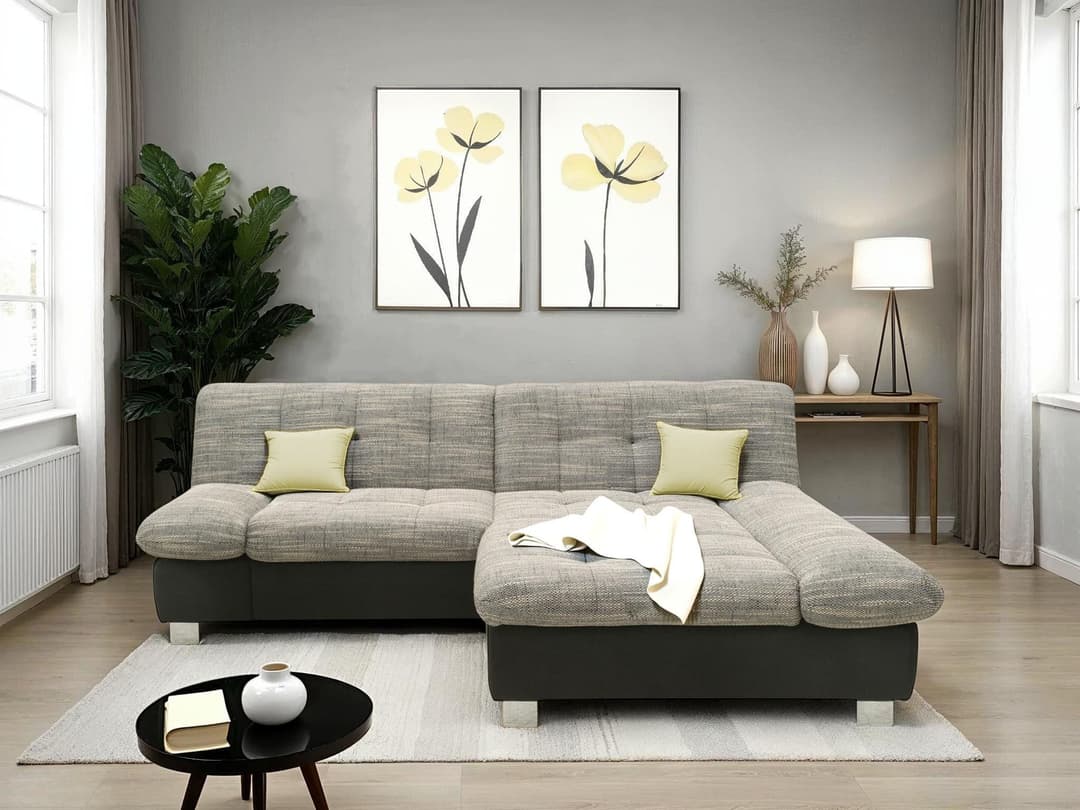 DOMO collection Ecksofa 100031 | Grau